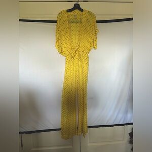 Yellow polka dot cozy jumpsuit size XS / 4